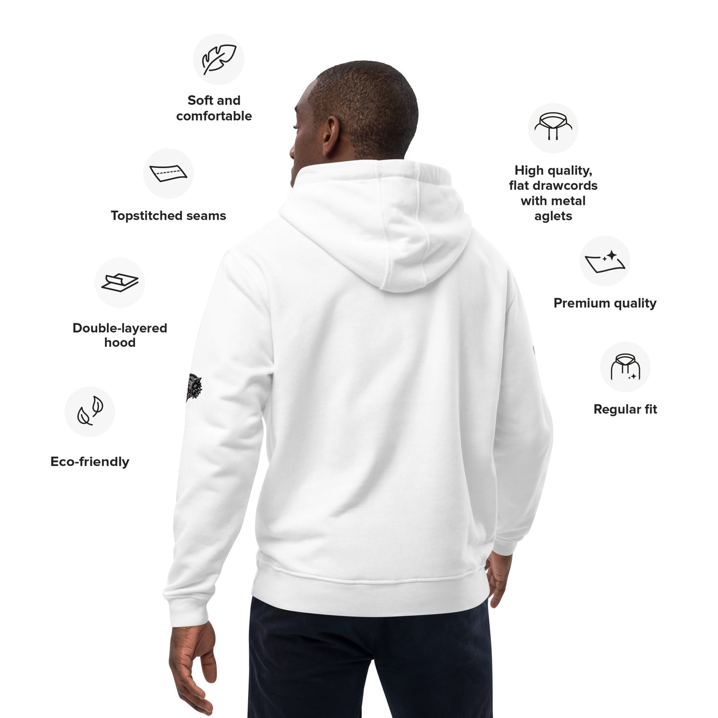 Sudadera con capucha premium eco"Paka"