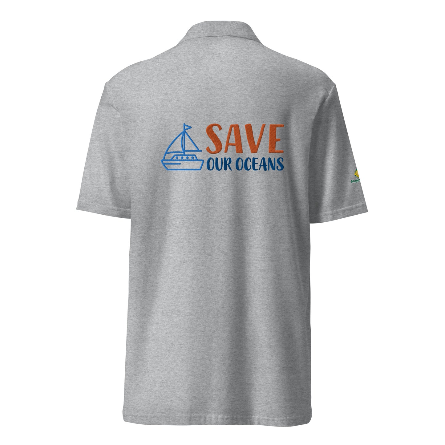 Polo de piqué unisex "save our oceans"