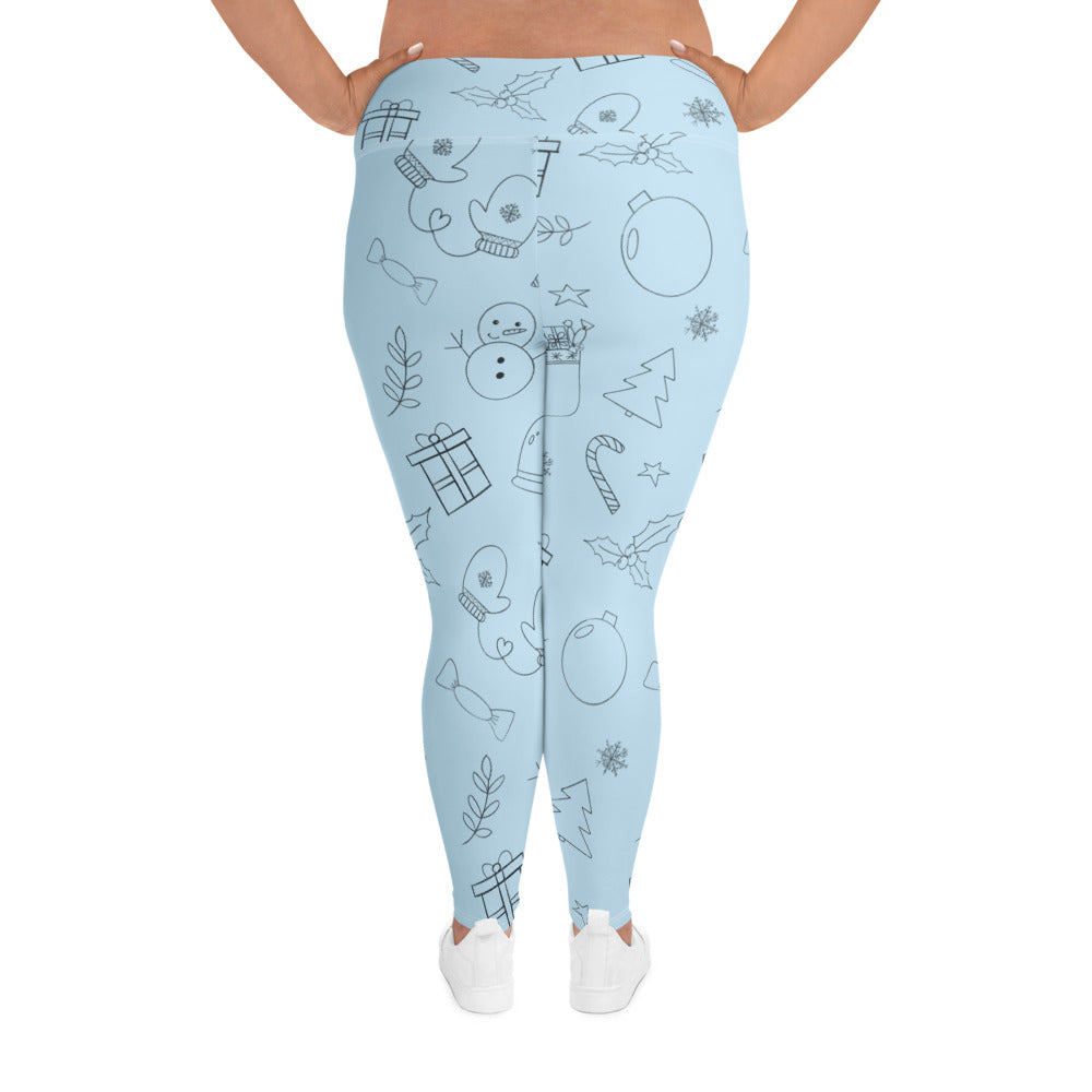 Leggins talla grande all over"navidad"