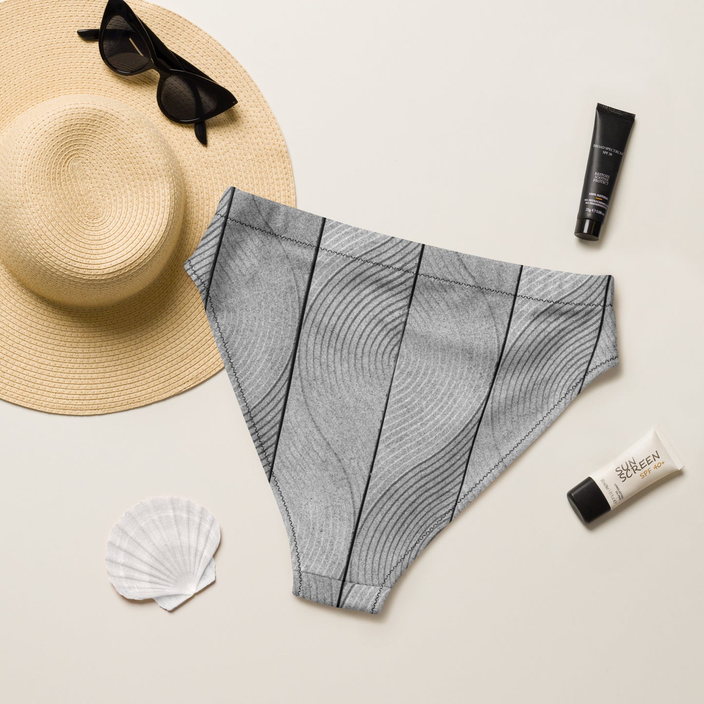 Braguita bikini reciclada talle alto all over"Orle"