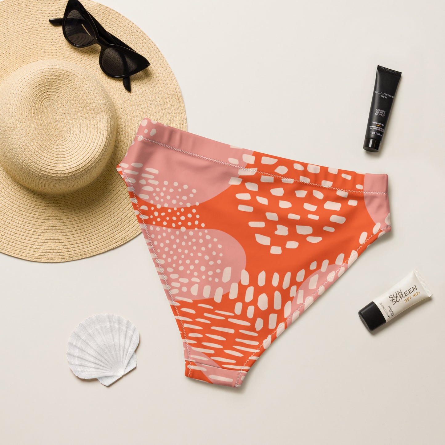 Braguita bikini reciclada talle alto all over"Chandi"