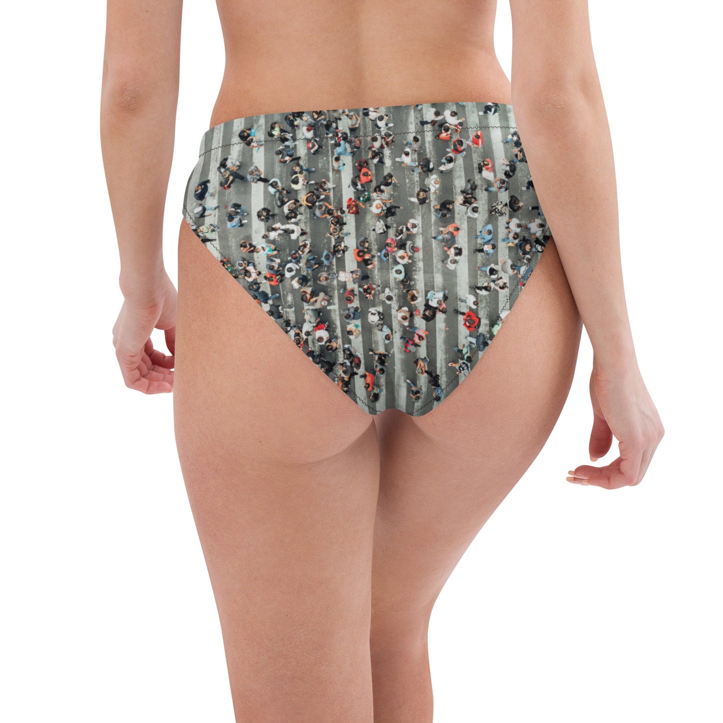 Braguita bikini reciclada talle alto all over"Cai"