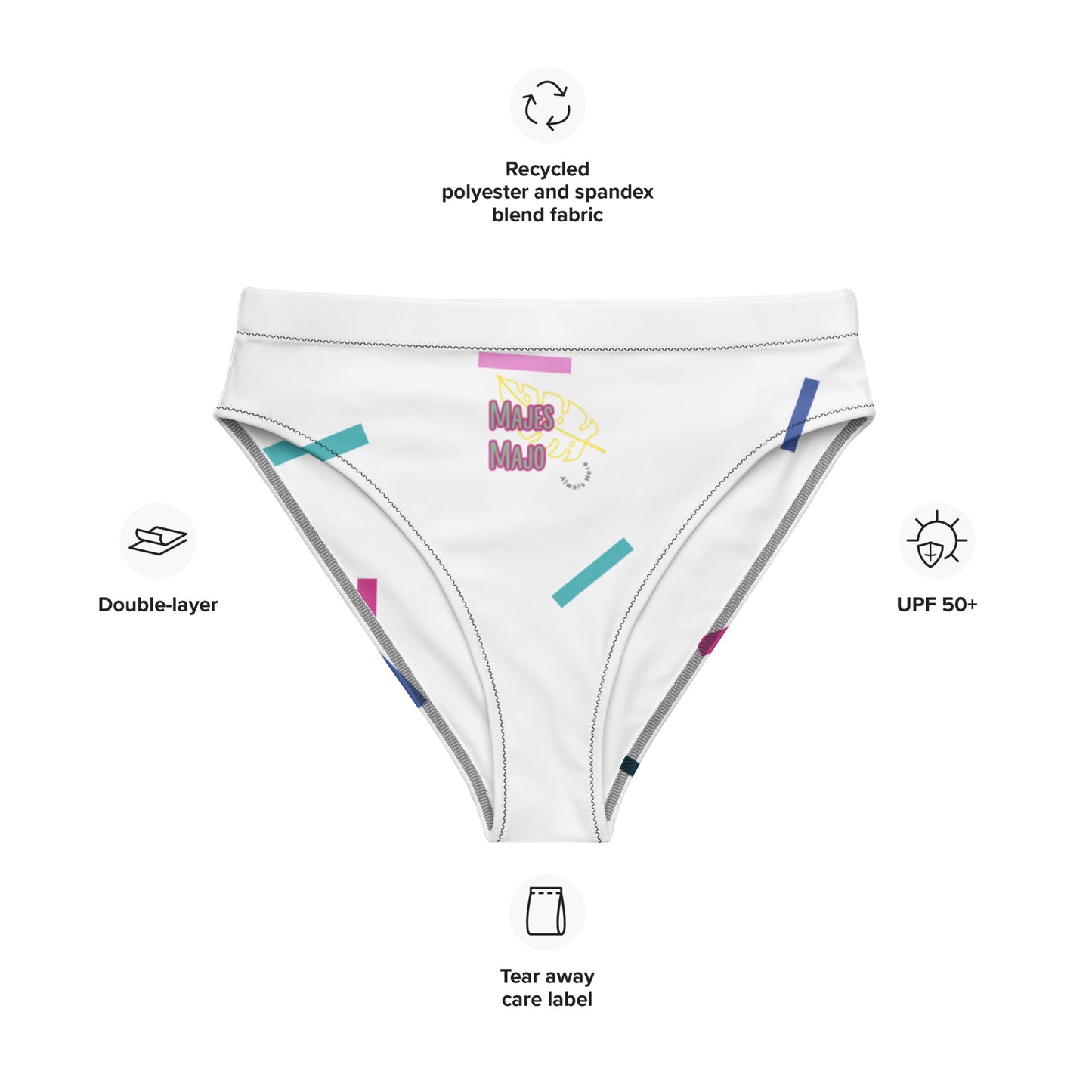 Braguita bikini reciclada talle alto all over"mjm"