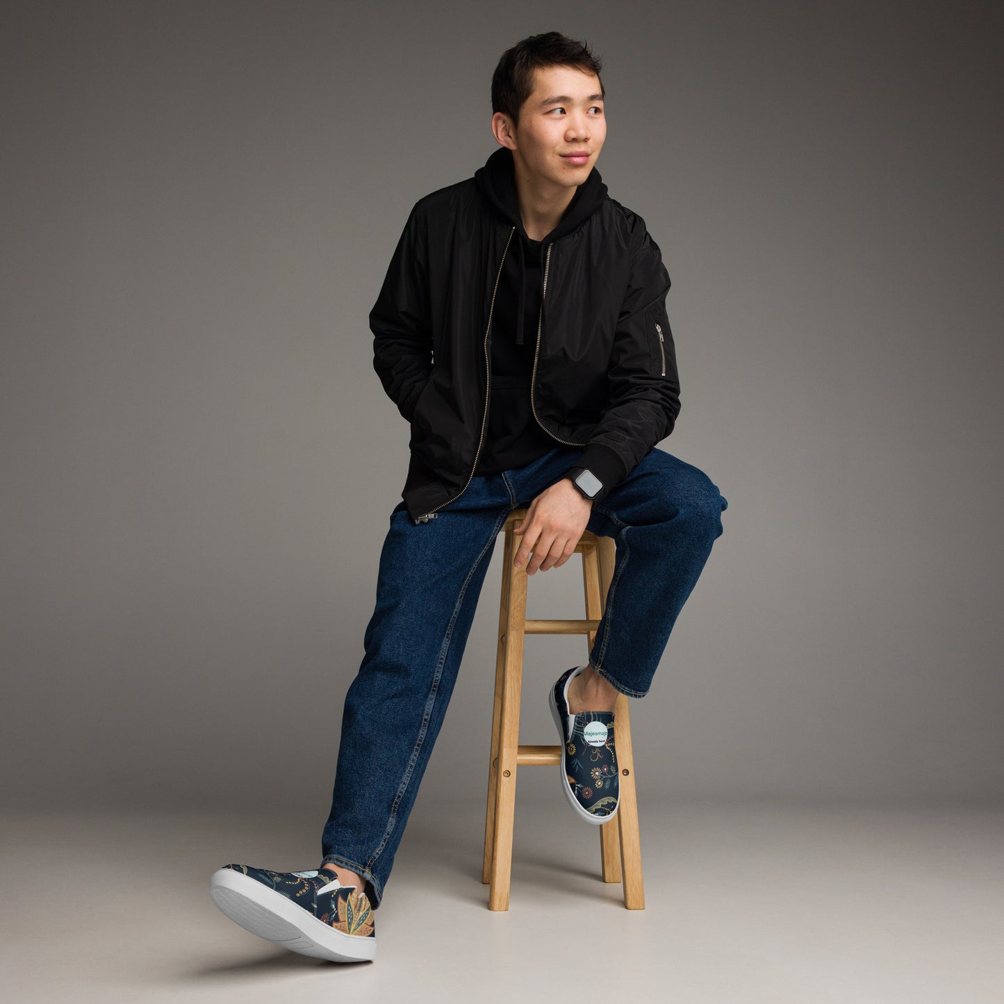 Zapatillas de lona sin cordones para hombre"Rampu"