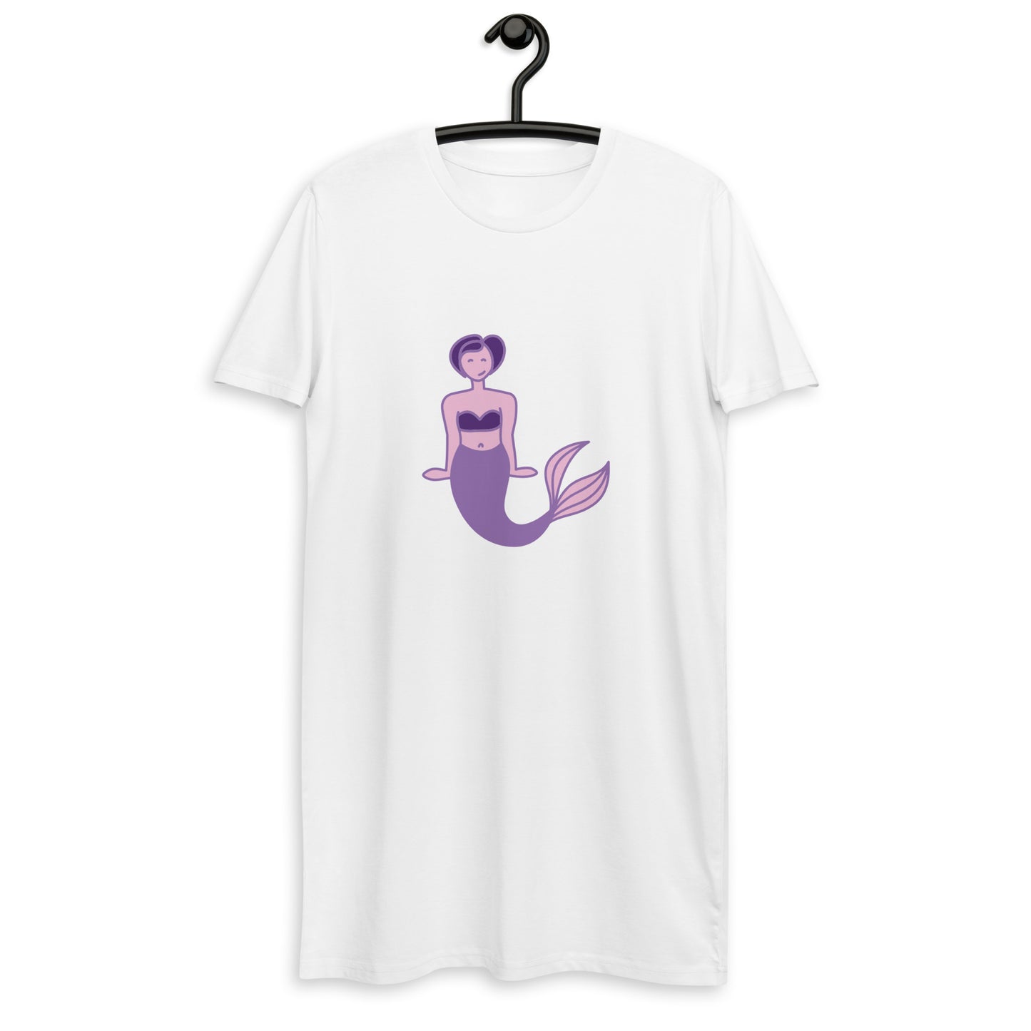 Vestido camiseta de algodón orgánico"sirenita morada"