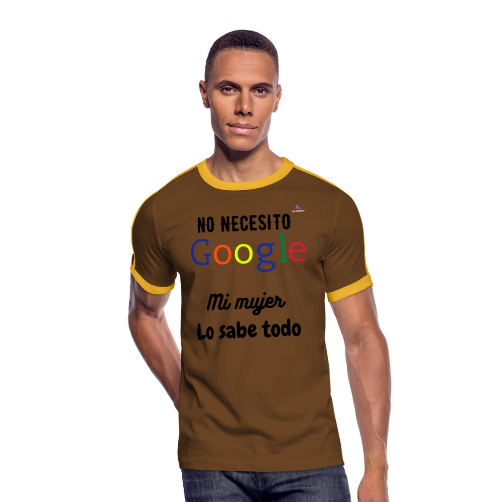 Camisa Mi mujer lo sabe todo - chocolate/amarillo (sol)