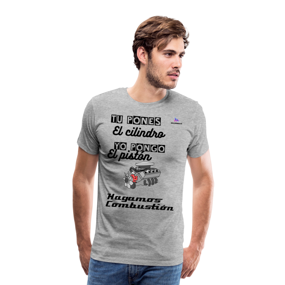 Camisa premium motor - gris jaspeado