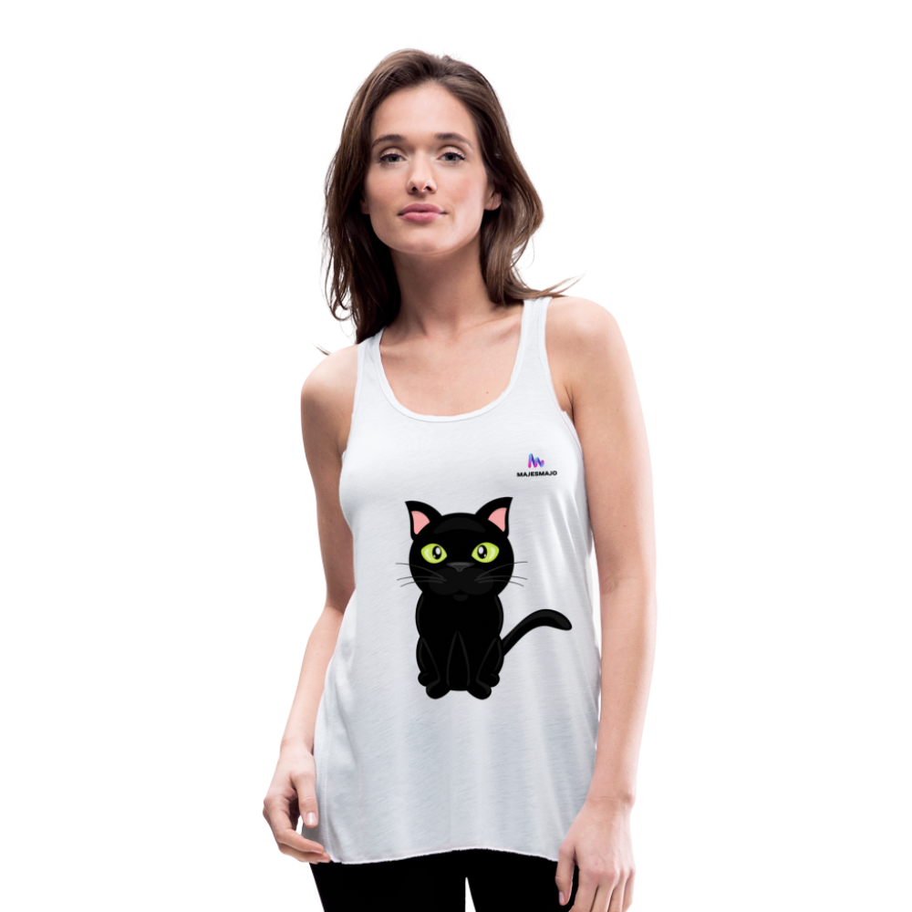 Camisa sin mangas gato - blanco