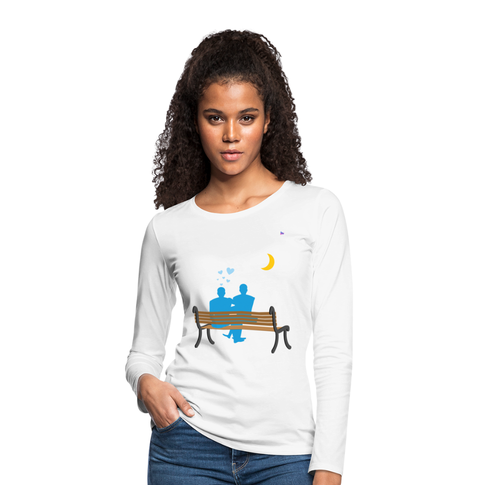 Camisa manga larga "schwules Paar" - blanco