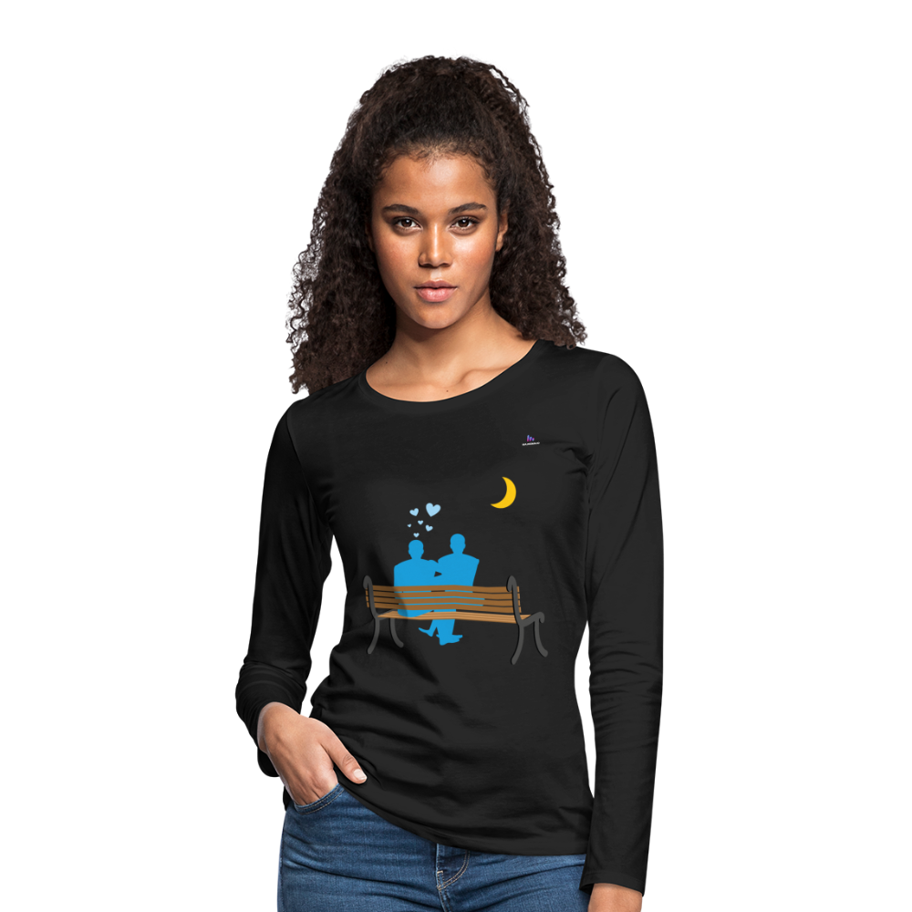 Camisa manga larga "schwules Paar" - negro