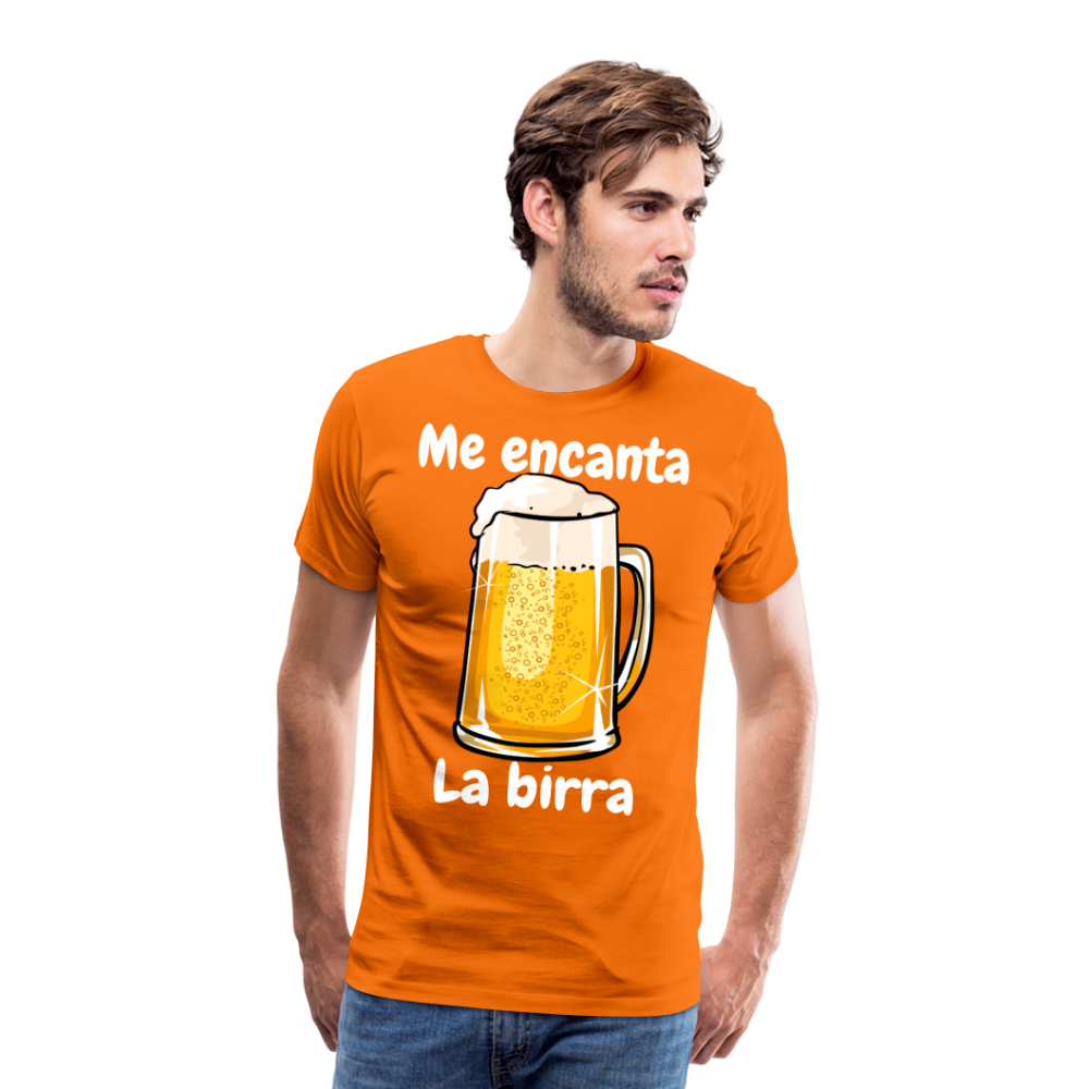 Camisa me encanta la birra - naranja