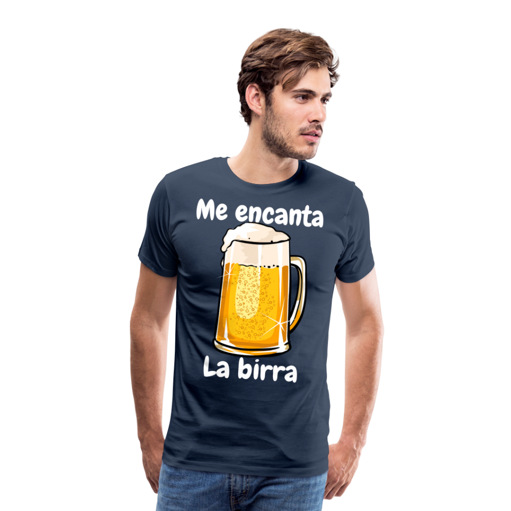 Camisa me encanta la birra - azul marino