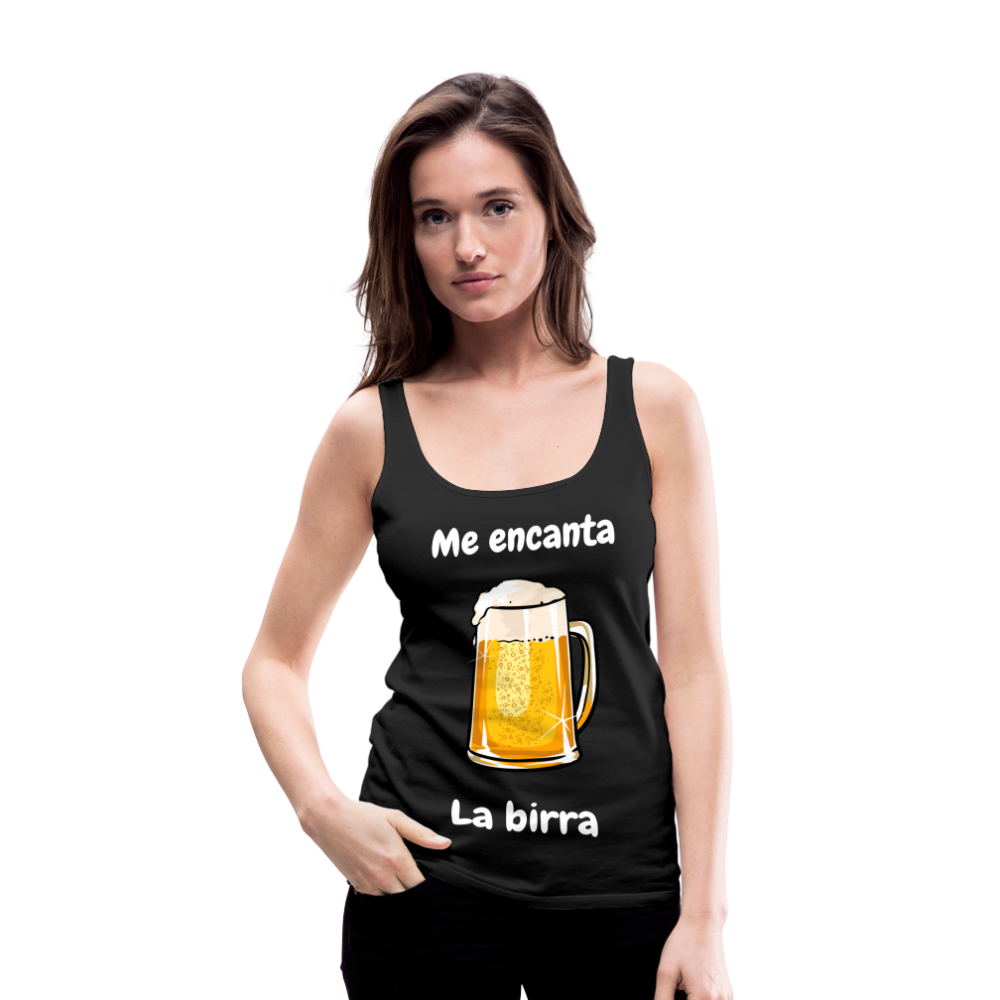 Camisa sin mangas me encanta la birra - negro