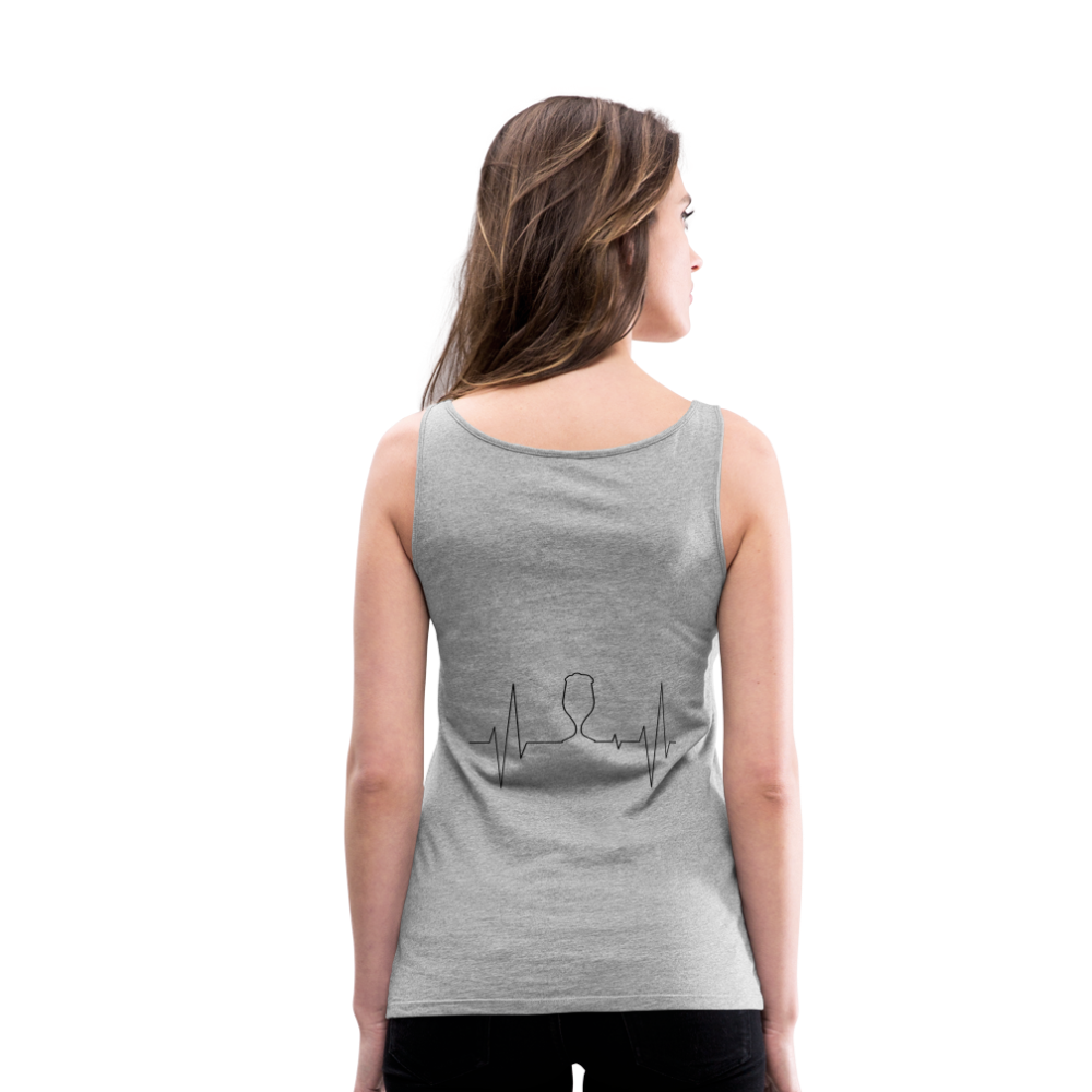 Camisa sin mangas me encanta la birra - gris jaspeado