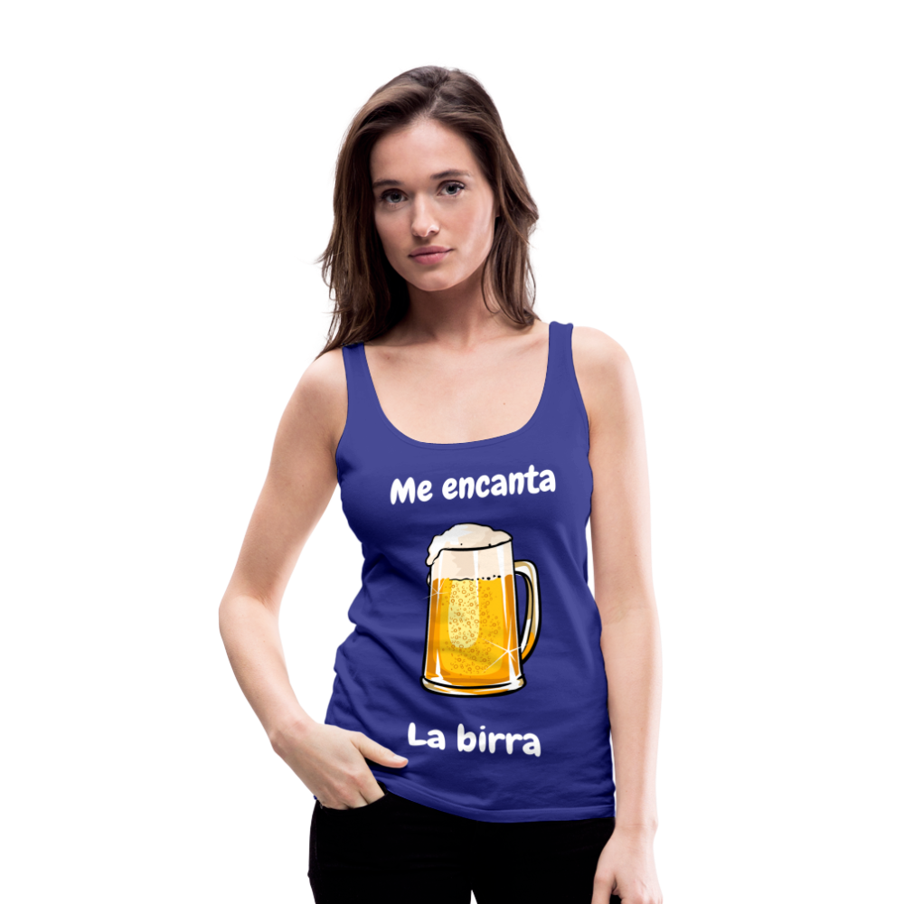 Camisa sin mangas me encanta la birra - azul real