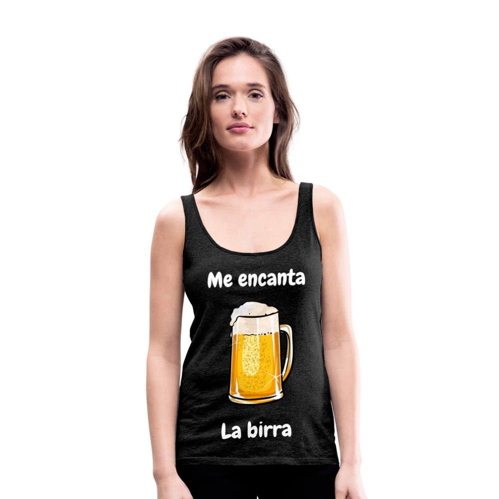 Camisa sin mangas me encanta la birra - antracita