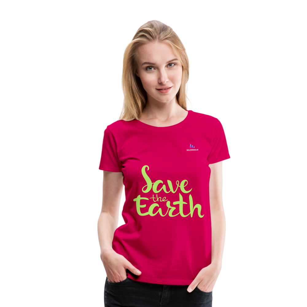 Camisa save the earth - rosado oscuro