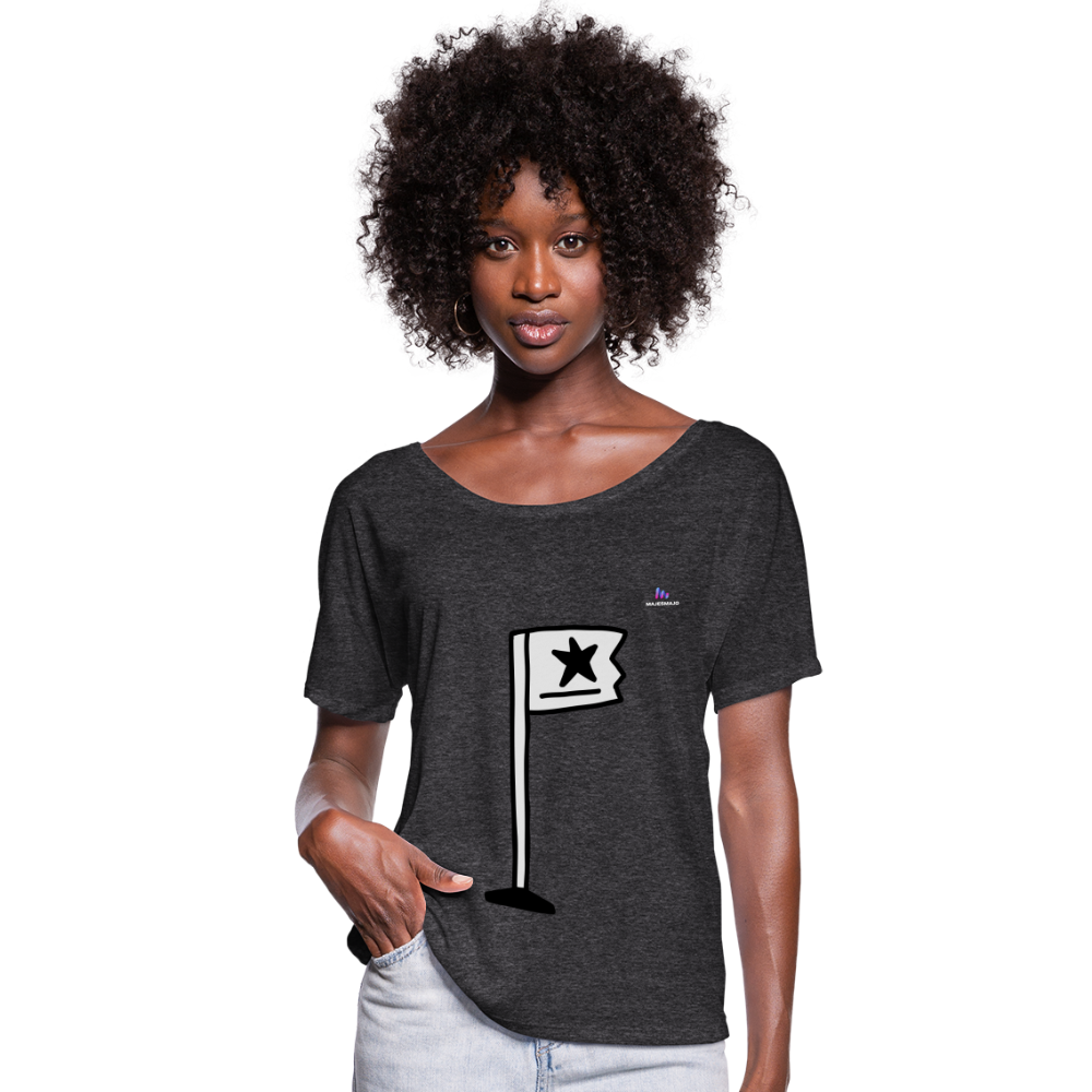 Camisa con mangas murciélago de Bella + Canvas "Flag" - antracita