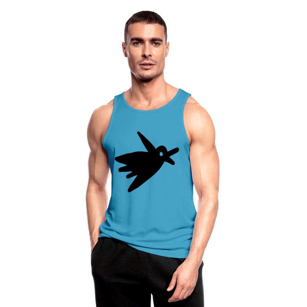 Camisa sin mangas transpirable "Punk bird" - azul zafiro