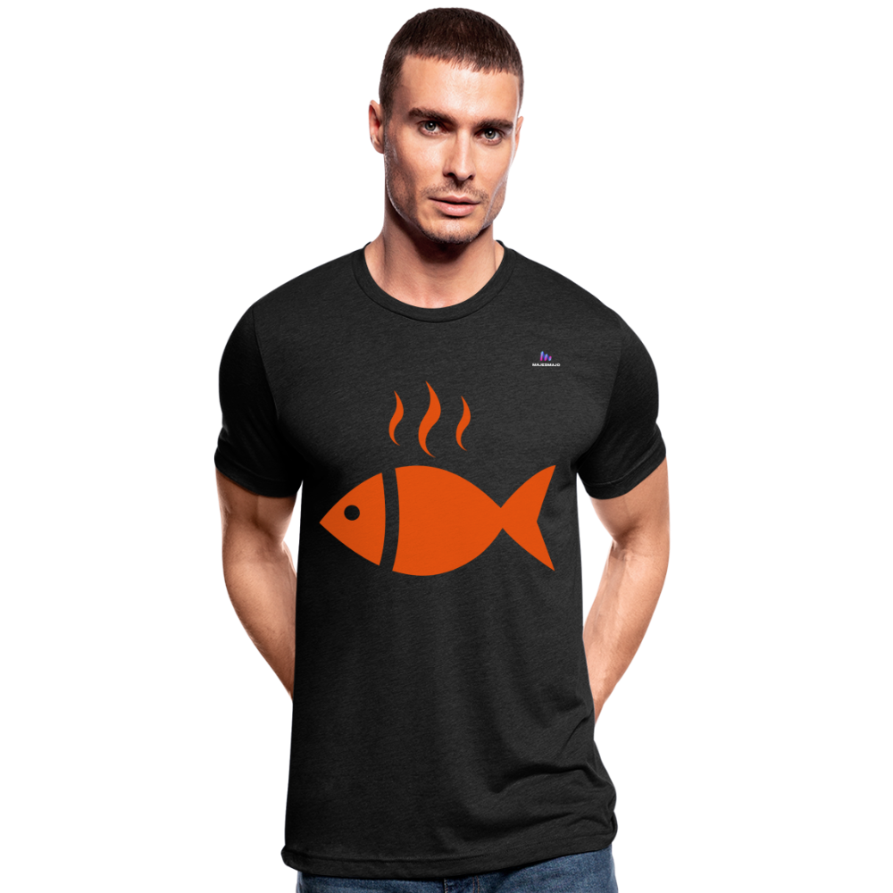 Camisa by Bella & Canvas "Fish" - negro jaspeado