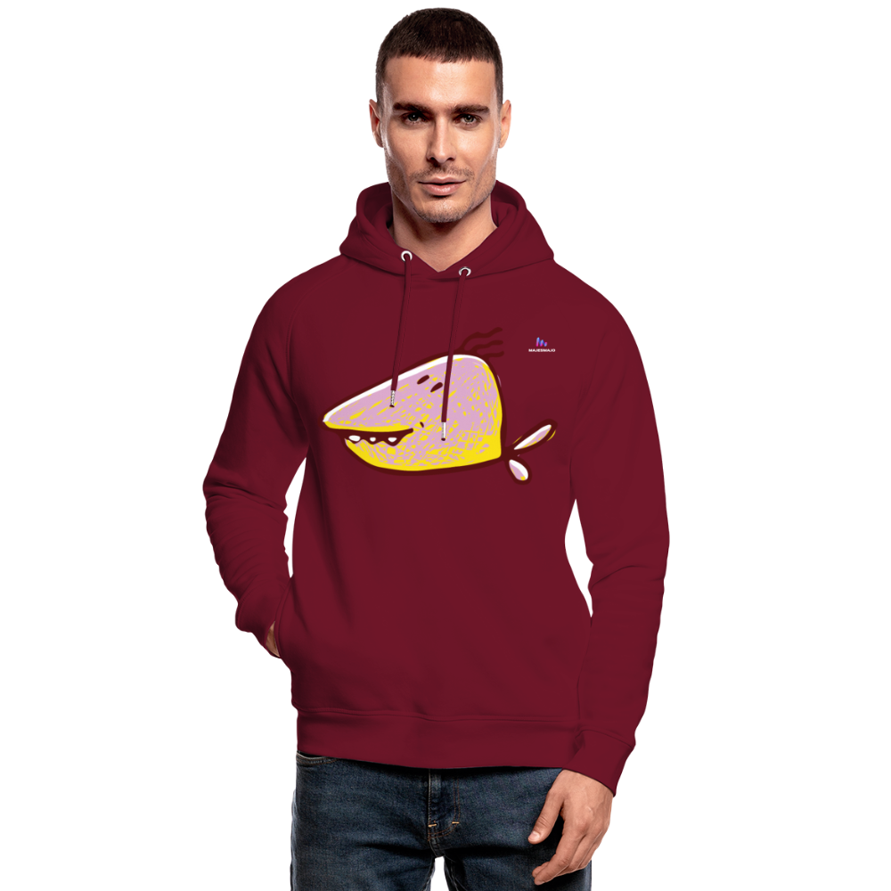 Sudadera ecologica by Stanley & Stella "fish" - rojo burdeos