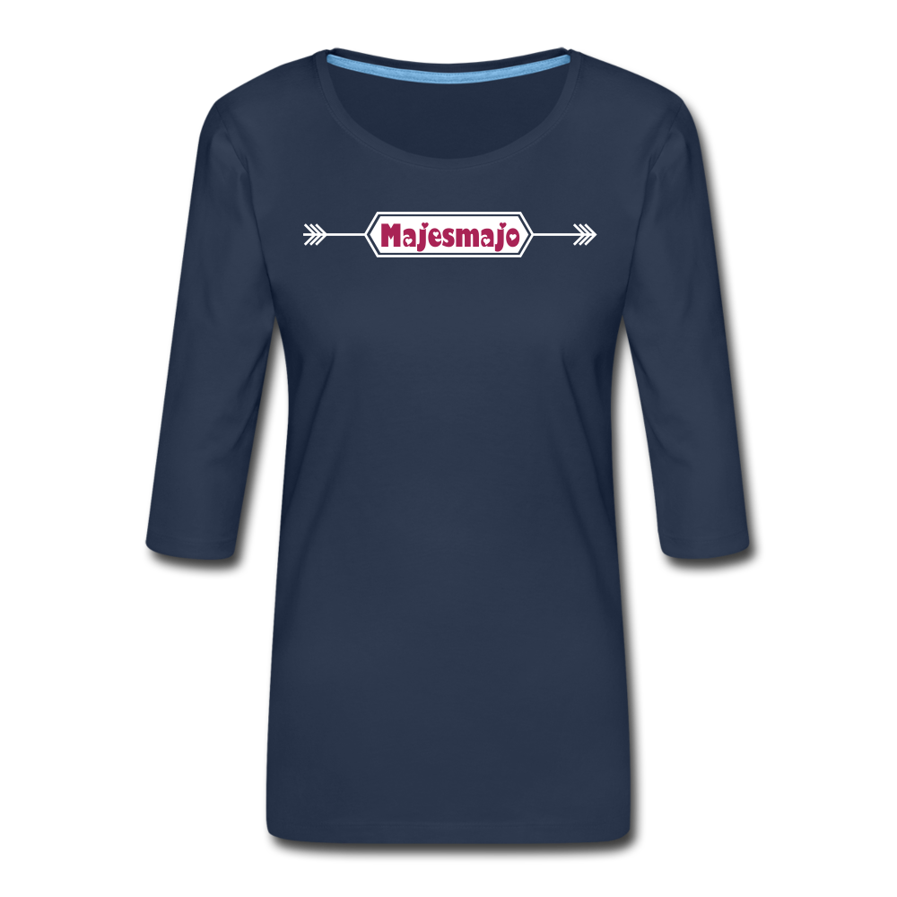 Women's Premium 3/4-Sleeve T-Shirt - azul marino