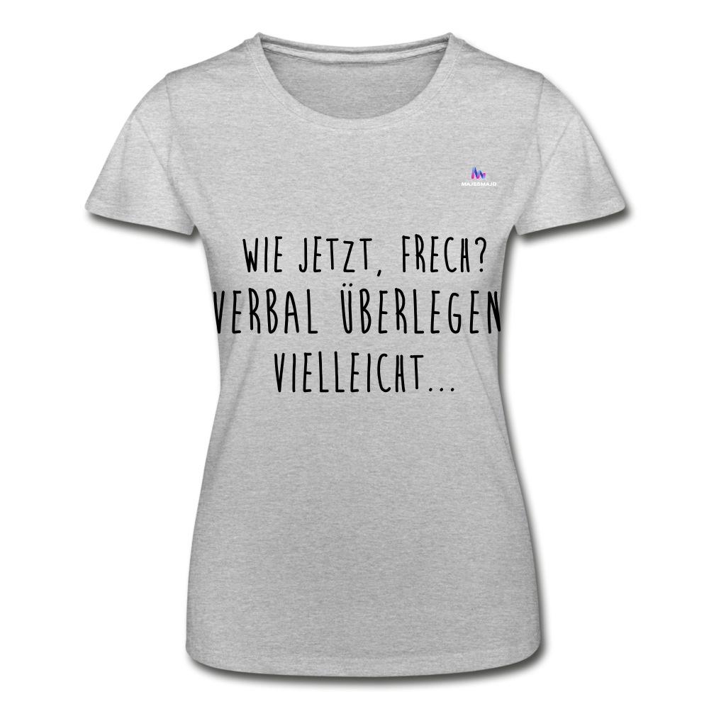 Women’s T-Shirt "Frech?" - gris jaspeado