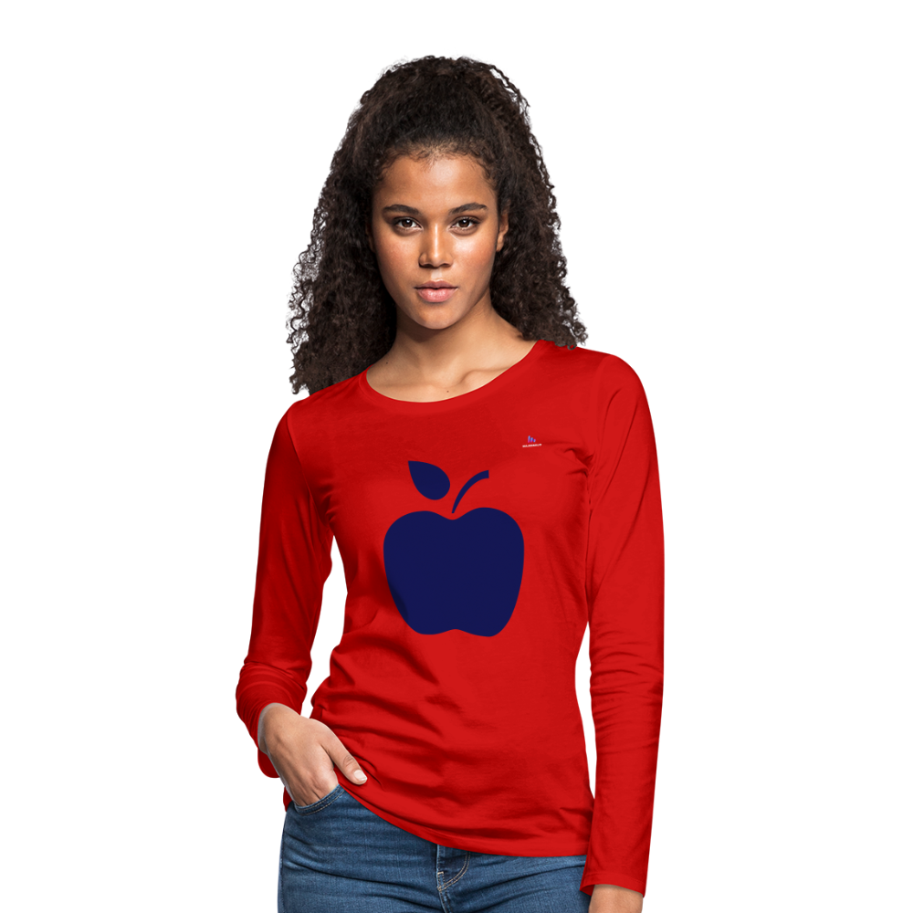 Women's Premium Longsleeve Shirt "apple" - rojo