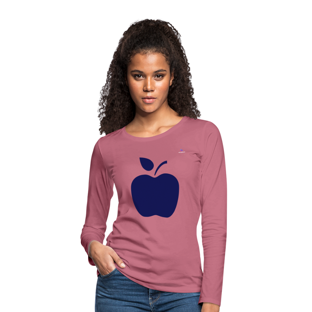Women's Premium Longsleeve Shirt "apple" - malva