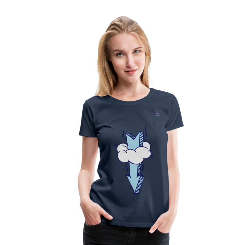 Women's Premium T-Shirt "Arrow comic style" - azul marino