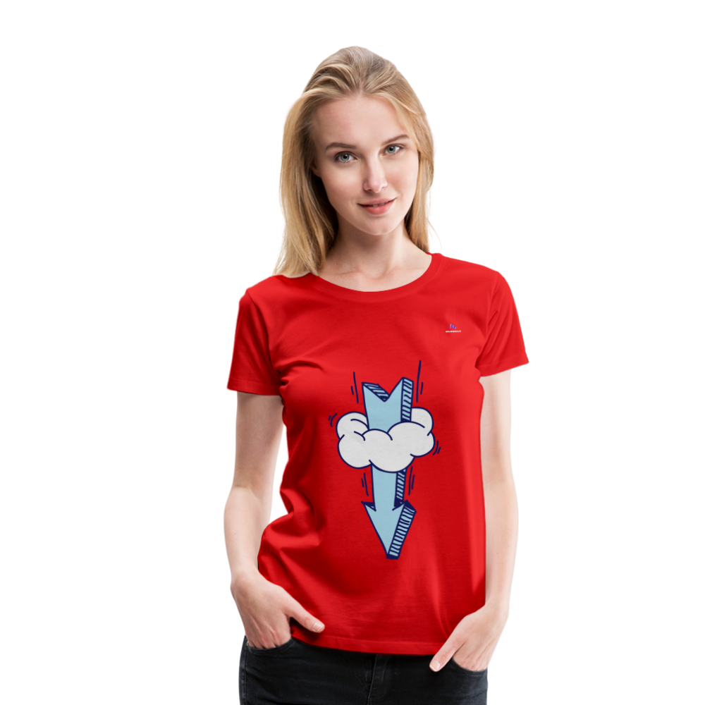 Women's Premium T-Shirt "Arrow comic style" - rojo