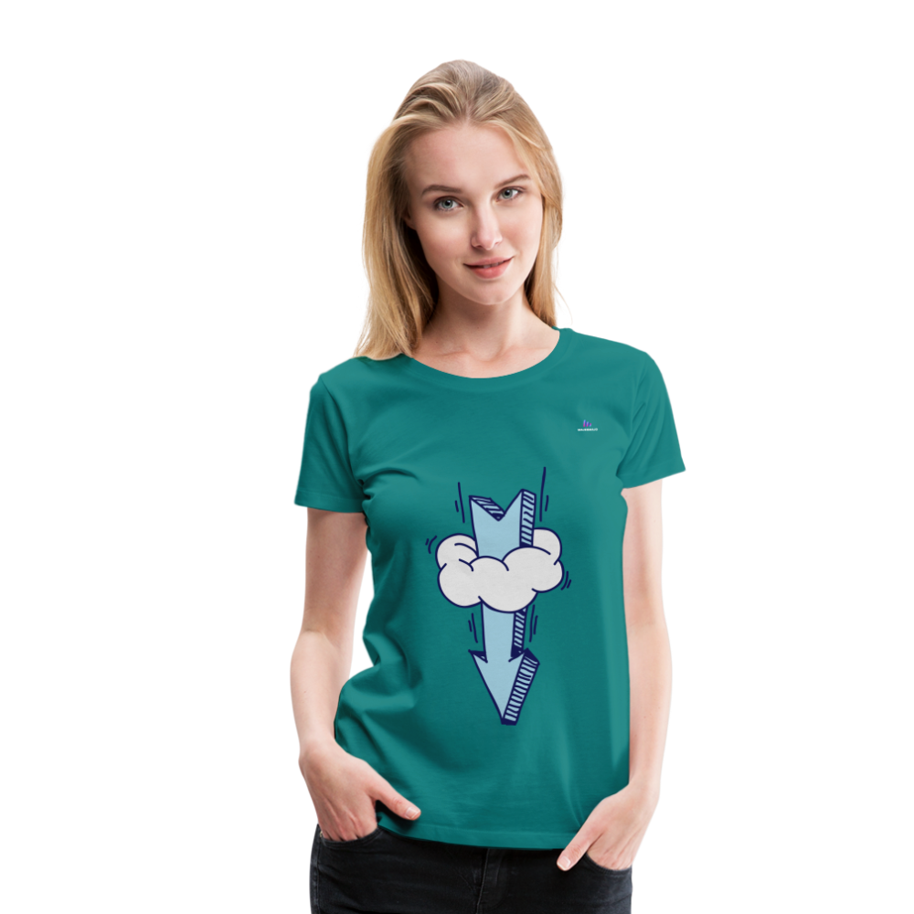 Women's Premium T-Shirt "Arrow comic style" - azul océano