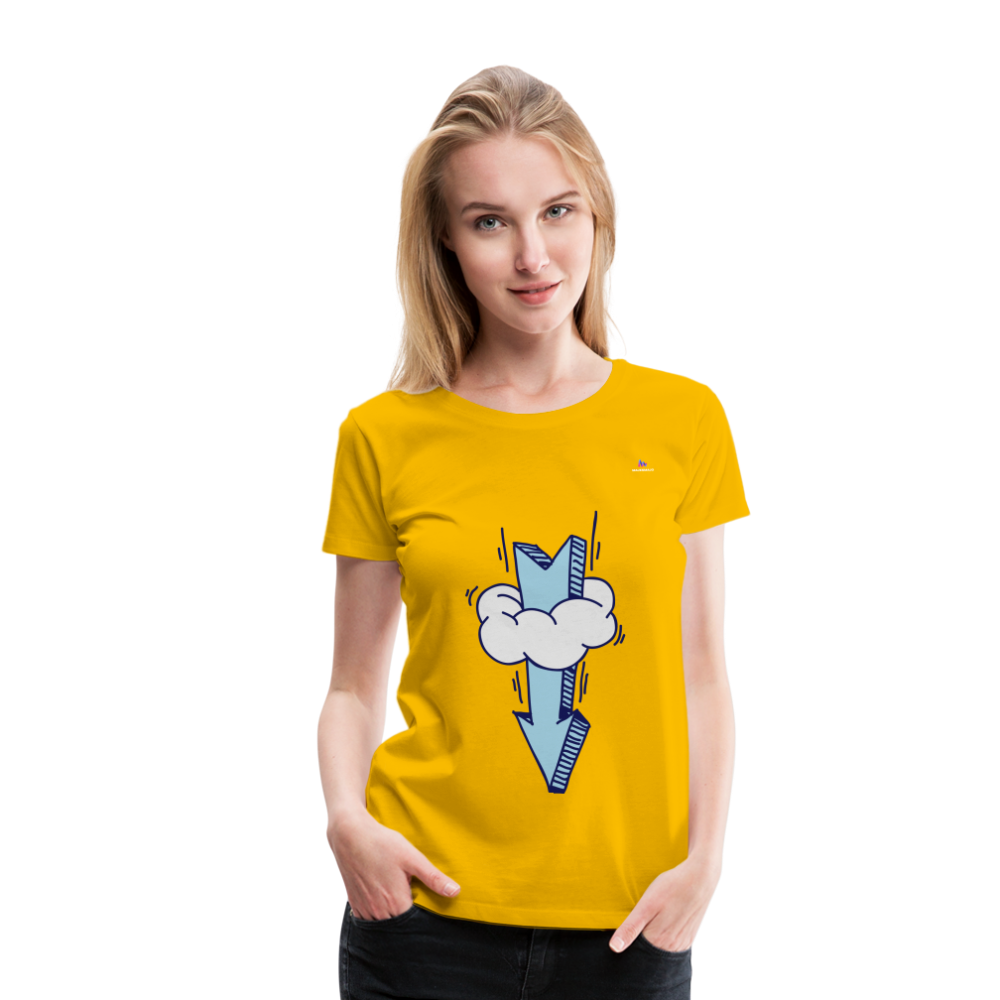 Women's Premium T-Shirt "Arrow comic style" - amarillo sol