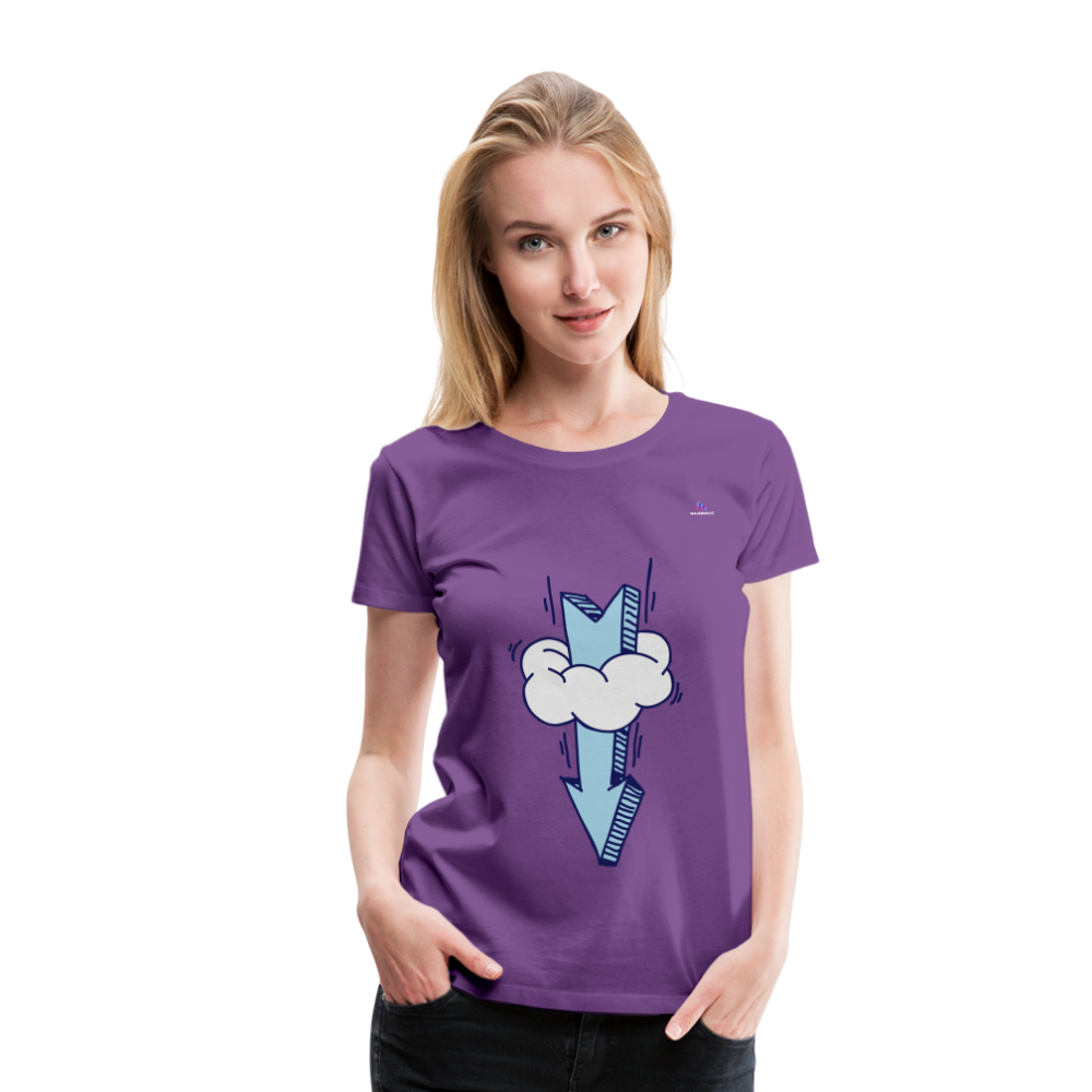 Women's Premium T-Shirt "Arrow comic style" - púrpura