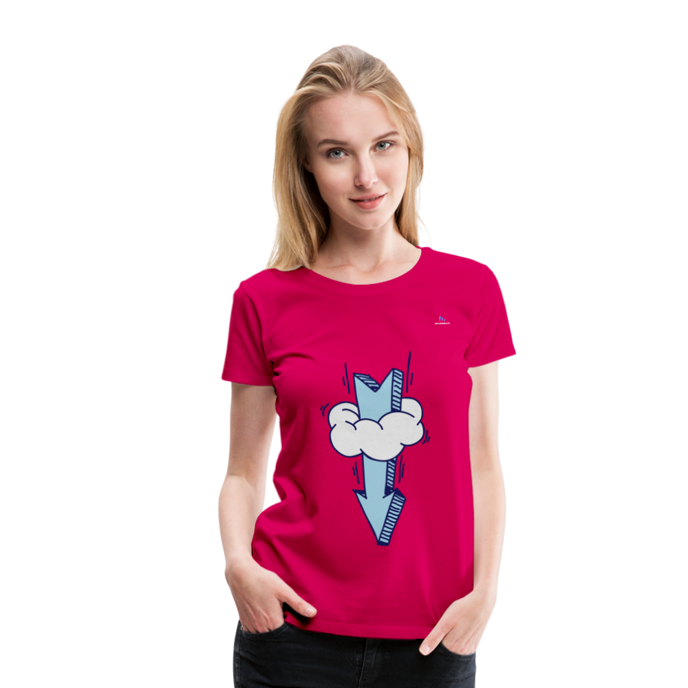 Women's Premium T-Shirt "Arrow comic style" - rosado oscuro