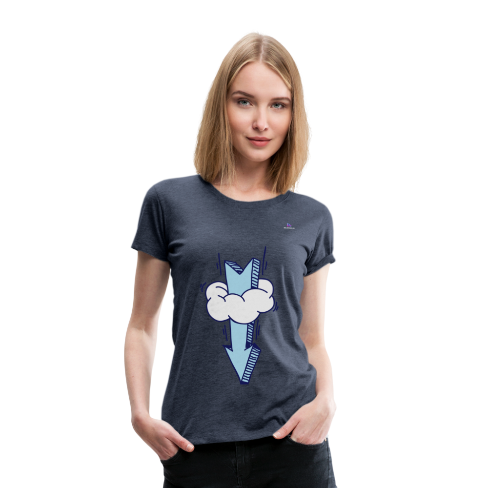 Women's Premium T-Shirt "Arrow comic style" - azul jaspeado