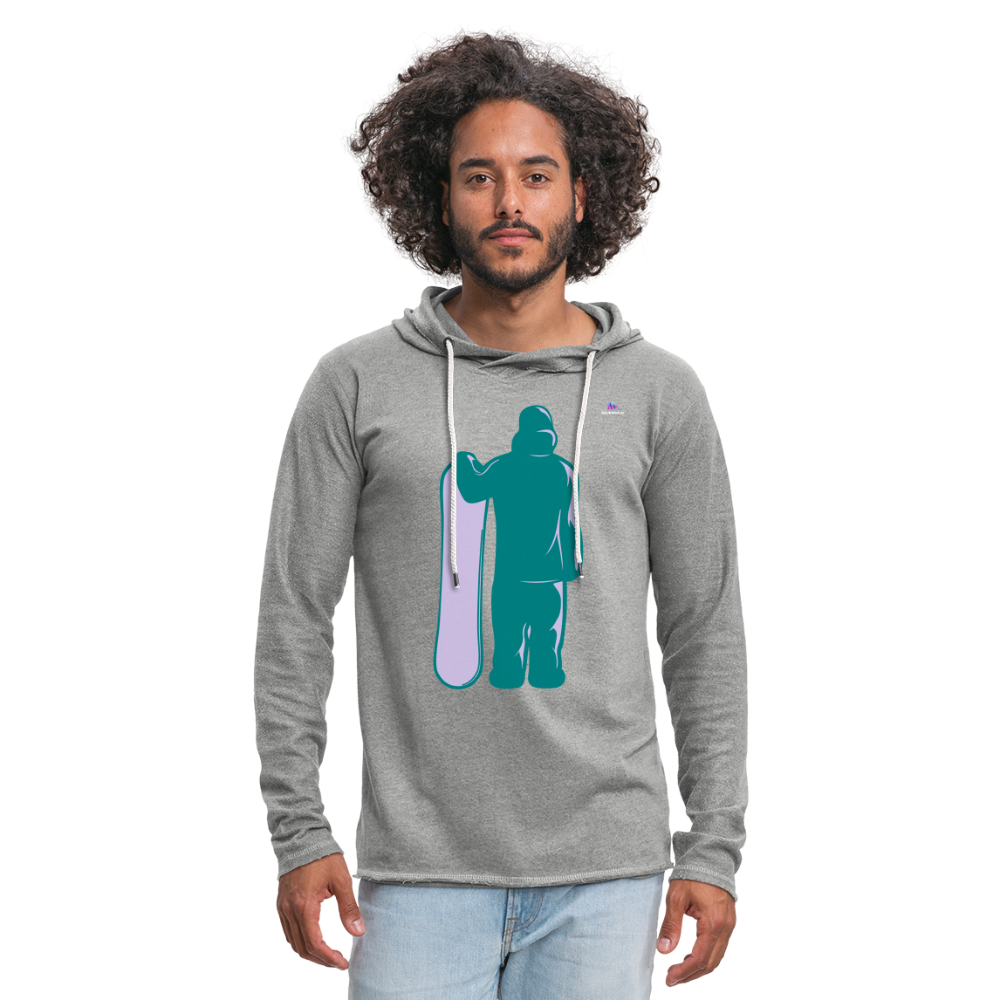 Sudadera ligera unisex con capucha"snowboarder" - gris jaspeado