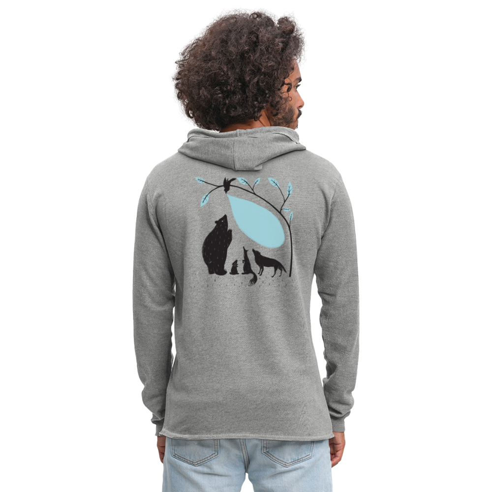 Sudadera ligera unisex con capucha"snowboarder" - gris jaspeado