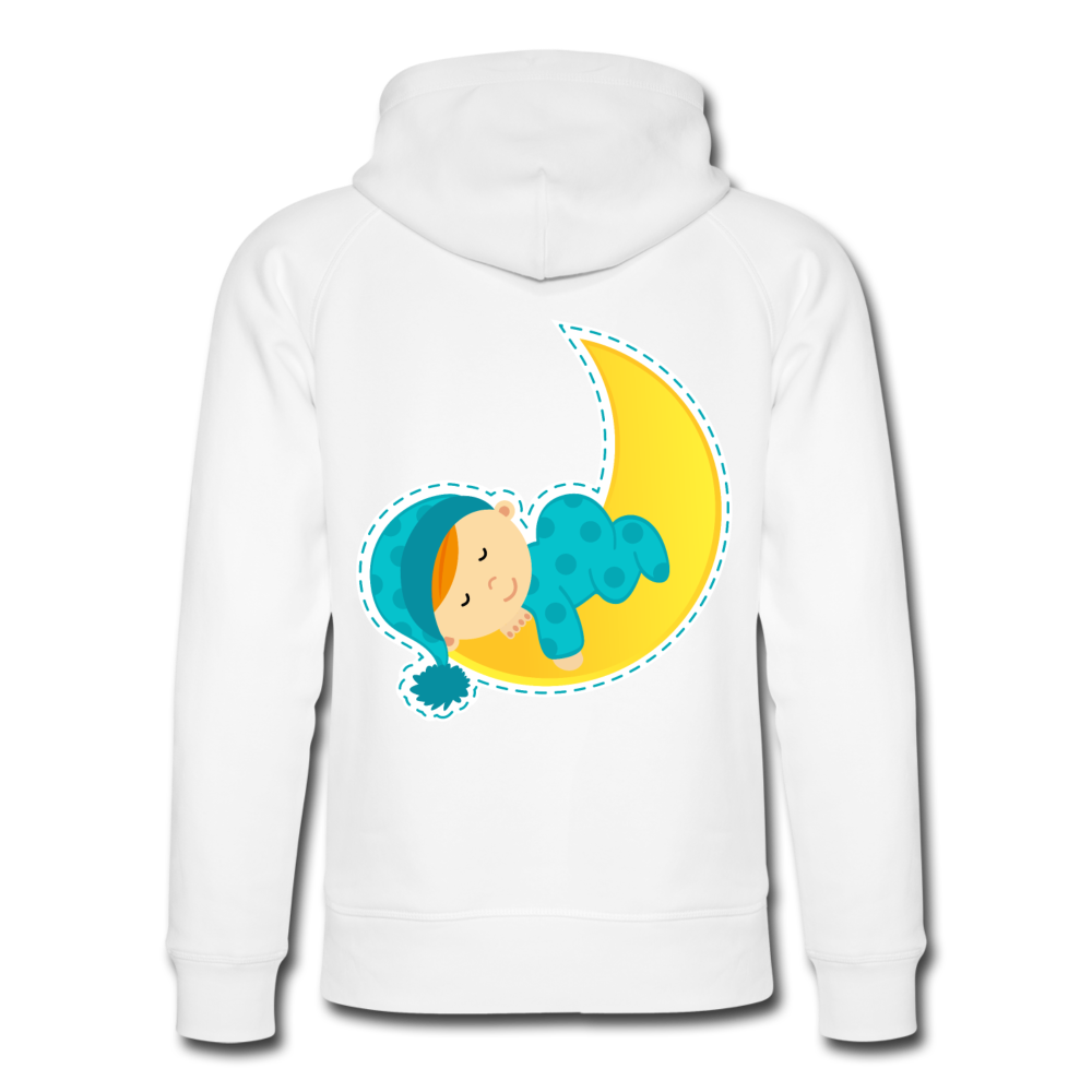 Sudadera con capucha ecológica unisex de Stanley & Stella"Child sleeping" - white