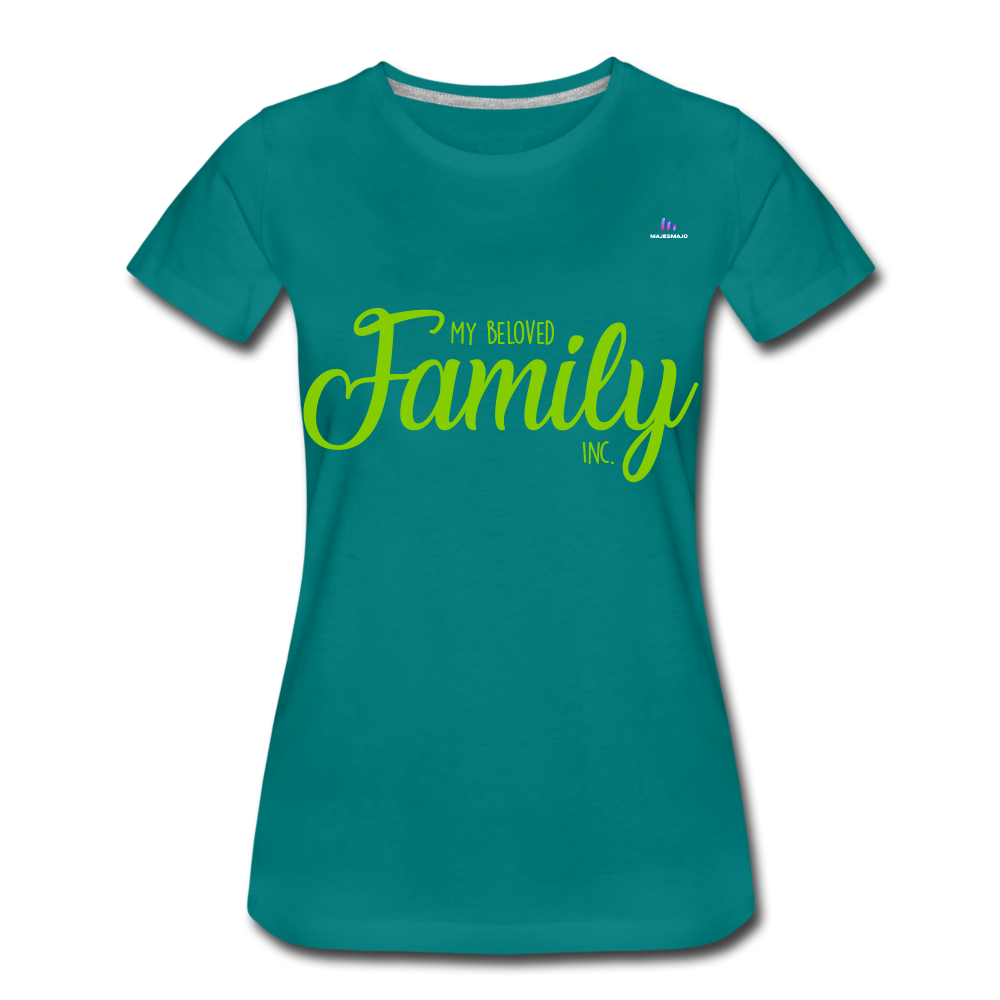 Camiseta premium"my family" - diva blue