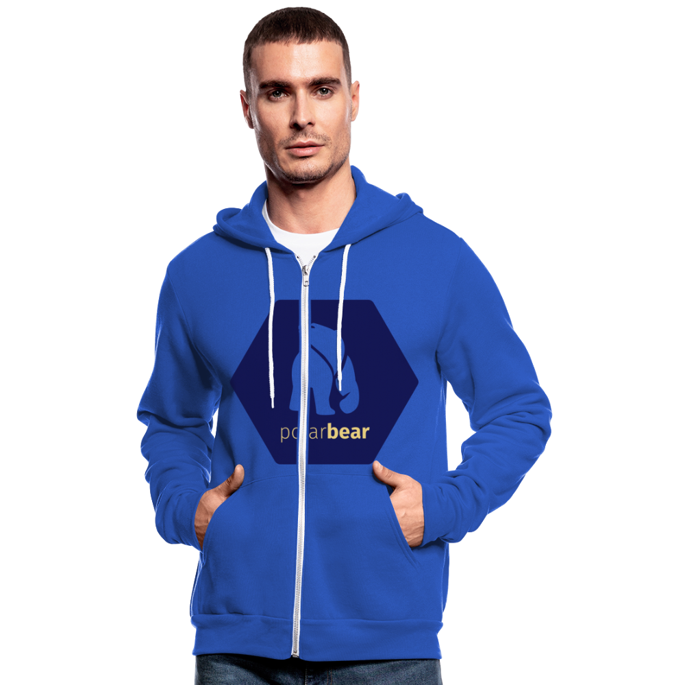 Nuestra chaqueta con capucha de Bella + Canvas"Polar bear" - royal blue