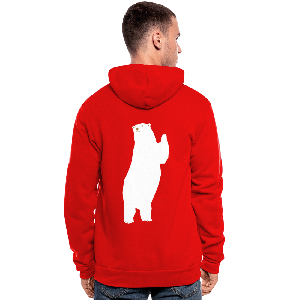 Nuestra chaqueta con capucha de Bella + Canvas"Polar bear" - classic red