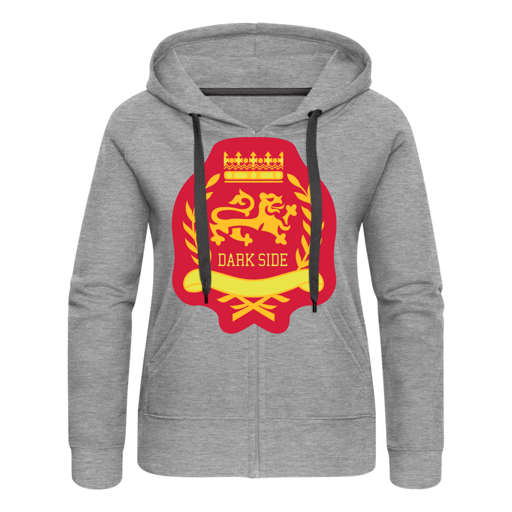 Chaqueta con capucha premium"Lion" - heather grey