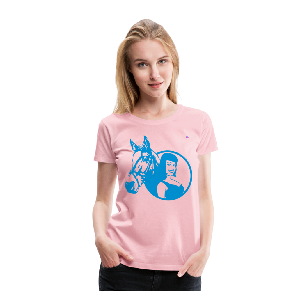 Camiseta premium"Girl with horse" - rose shadow