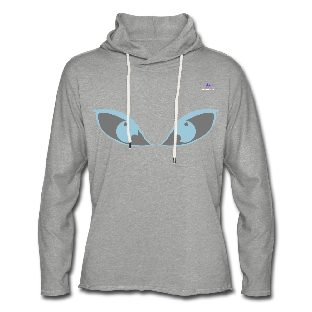 Sudadera ligera unisex con capucha"Emoji" - heather grey