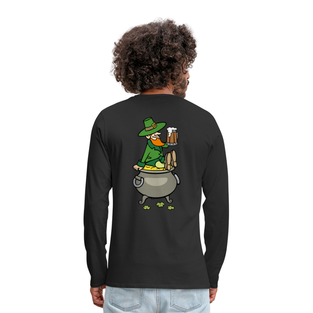 Camiseta de manga larga premium"pot of gold" - black