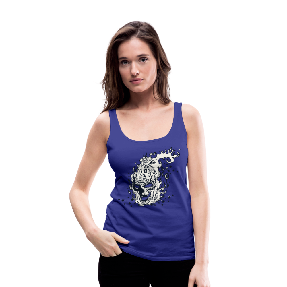 Camiseta de tirantes premium mujer"skull" - royal blue