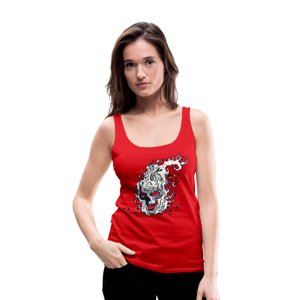 Camiseta de tirantes premium mujer"skull" - red