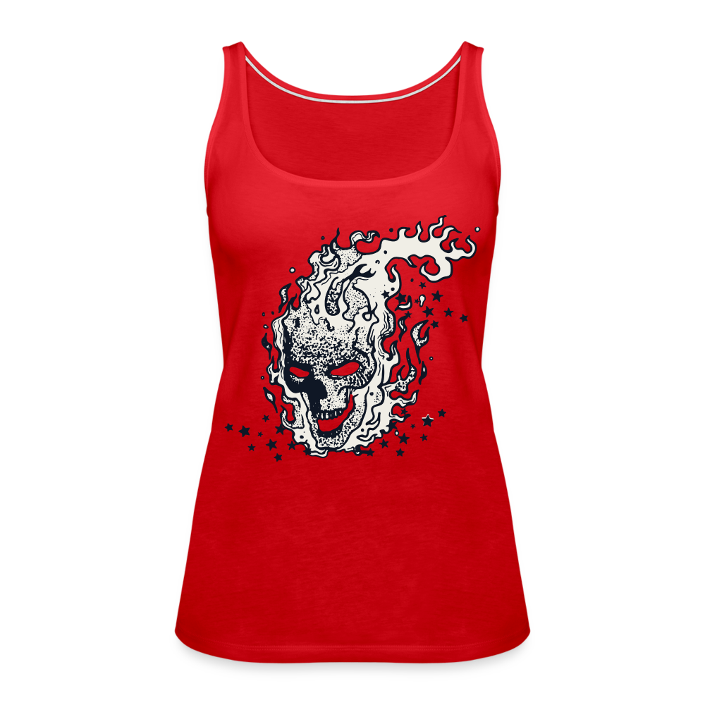 Camiseta de tirantes premium mujer"skull" - red