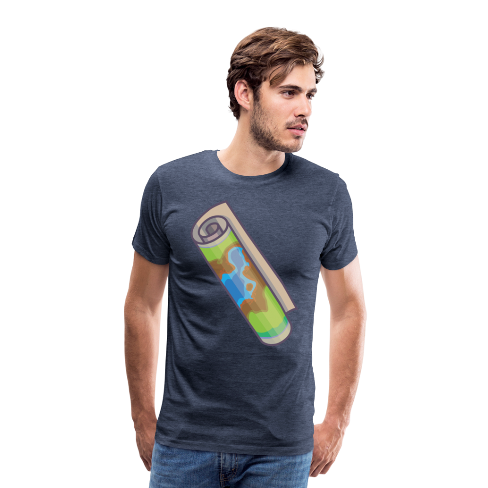 Camiseta premium hombre"Camping" - heather blue